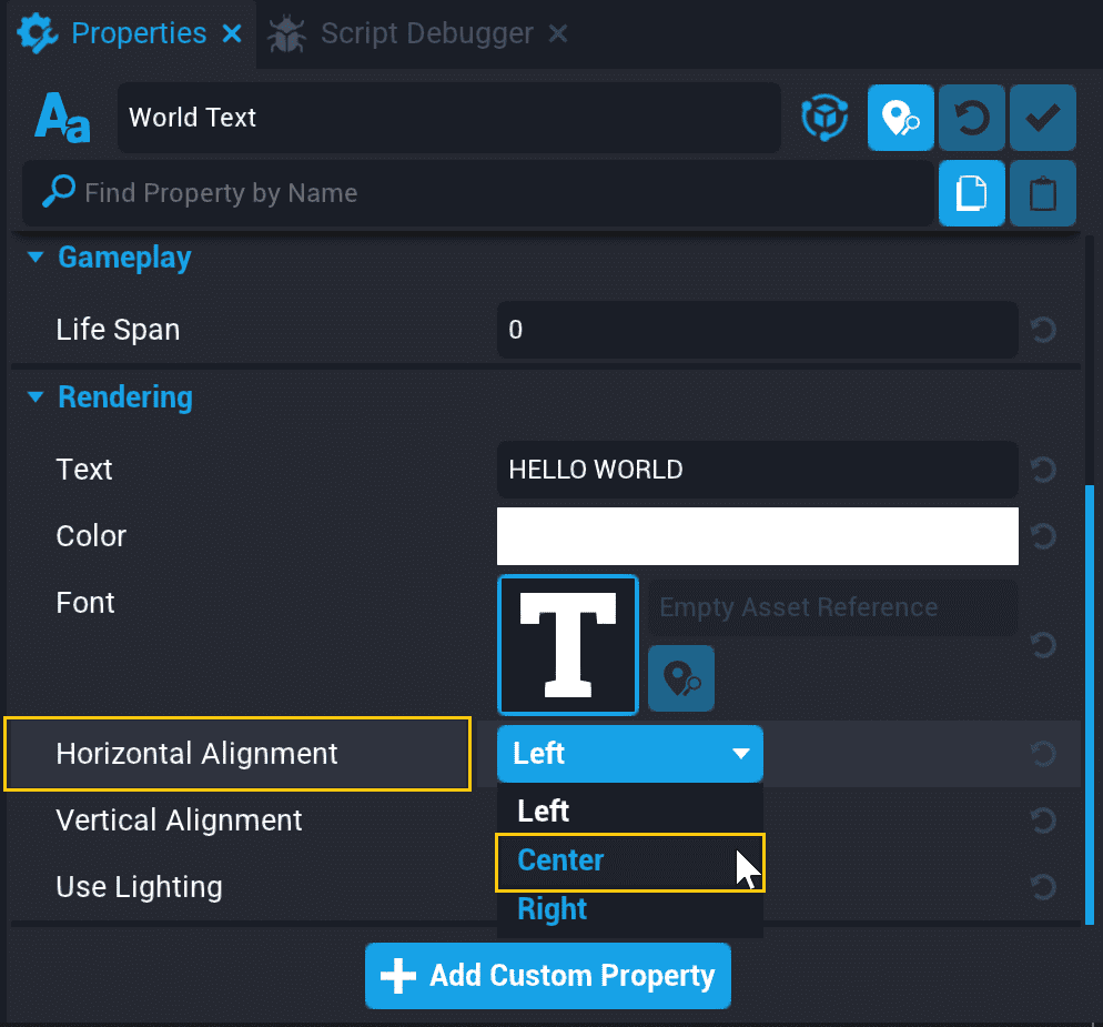 Horizontal Align Center