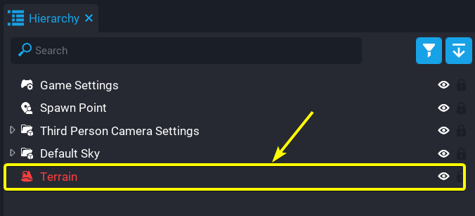 Terrain In Hierarchy